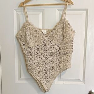 H&M Cream Lace Bodysuit